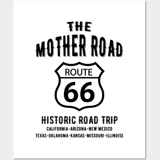 The Mother Road Route 66 - Historic Road Trip Posters and Art